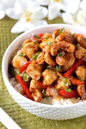 Sweet and Spicy Cashew Ginger Chicken Stir Fry - 30 Minute Back to School Meals