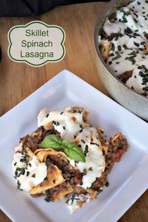 Skillet Spinach Lasagna - 30 Minute Back to School Meals