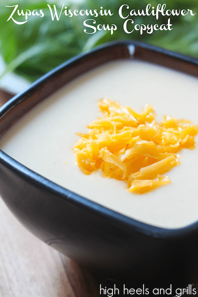 Zupas Wisconsin Cauliflower Soup - Easy Meal Plan #14