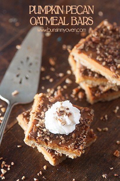 Pumpkin Pecan Oatmeal Bars - Easy Meal Plan #14