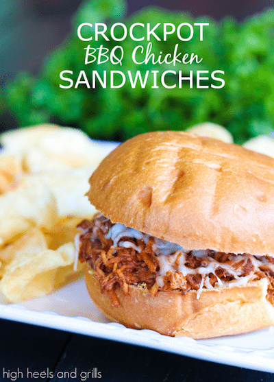 Crockpot BBQ Chicken Sandwiches - Easy Meal Plan #19