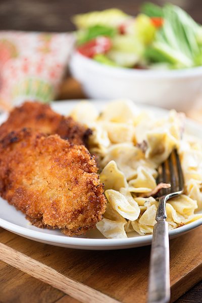 Pork Milanese with Cream Cheese Noodles - Easy Meal Plan #19