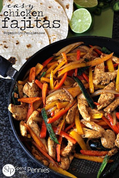 Easy Chicken Fajitas - Easy Meal Plan #20
