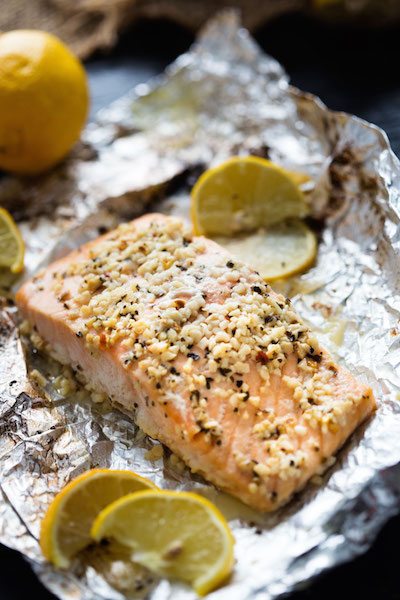 Lemon Basil Garlic Butter Salmon - Easy Meal Plan #25