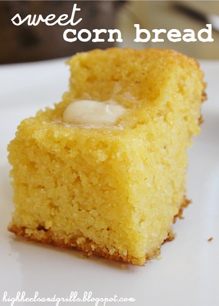 This Sweet Corn Bread is a great side dish recipe for your favorite meal! It is super moist and has a nice hint of sweetness to it. Everyone loves it! #sweetcornbread #sidedish