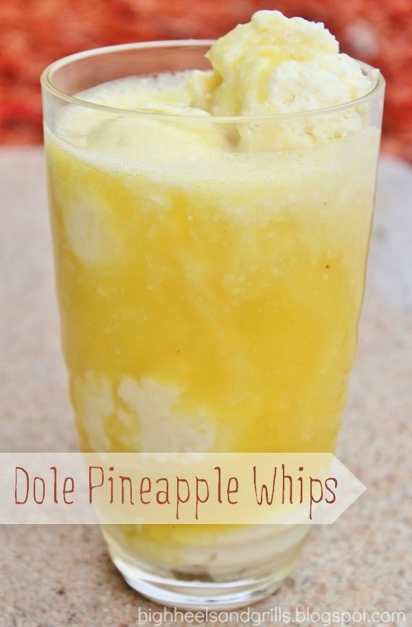 Cup of Dole Whip with pineapple juce to turn it into a float.