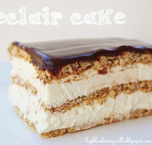 Eclair Cake Recipe (Easy, no bake dessert!) High Heels and Grills