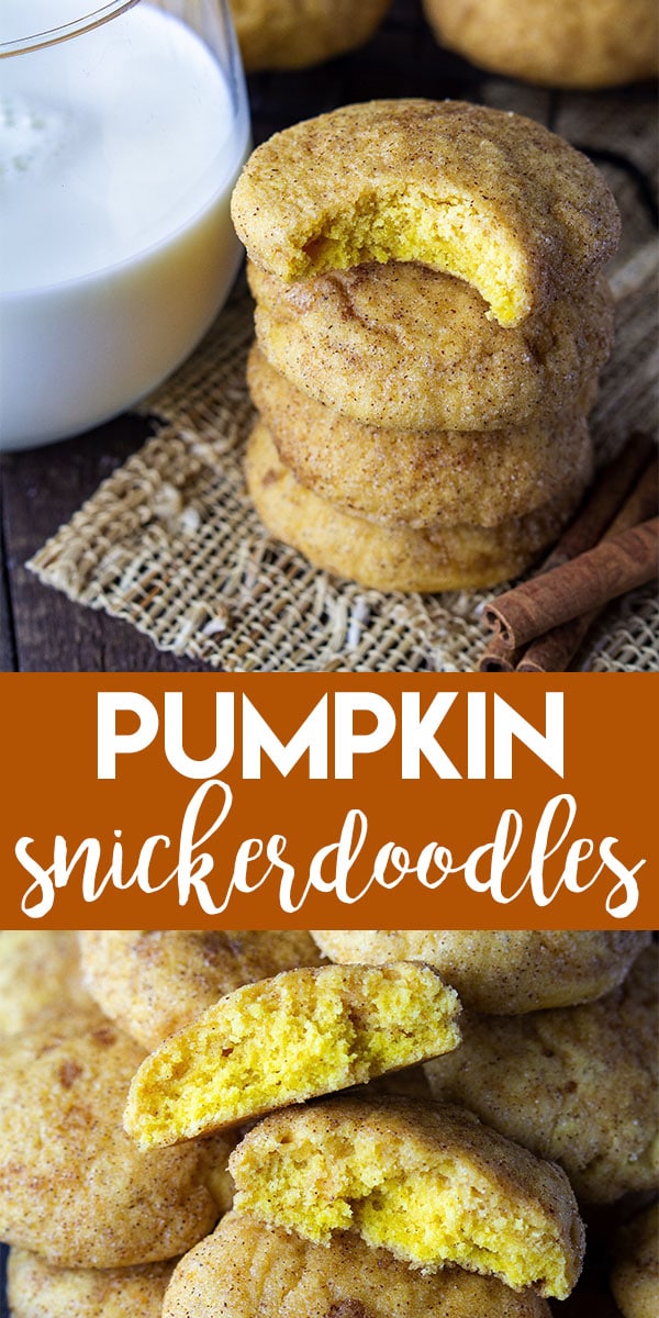 This Pumpkin Snickerdoodles recipe takes everything you love in a snickerdoodle and brings it to the next level by adding a pumpkin pie taste to it! #pumpkinsnickerdoodle #snickerdoodle #fallbaking