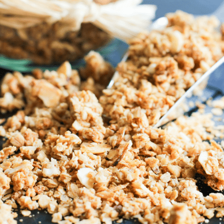 Coconut Peanut Butter Granola - High Heels and Grills