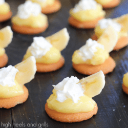 Homemade banana cream bites