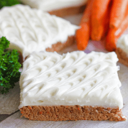 Homemade carrot cake cookie bars