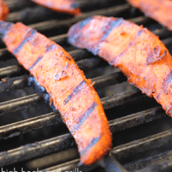 Homemade sweet and spicy sweet potato wedges