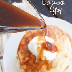Homemade maple buttermilk syrup