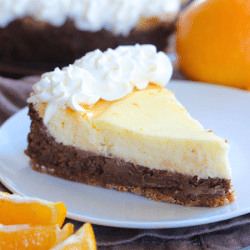 Homemade chocolate orange cheesecake