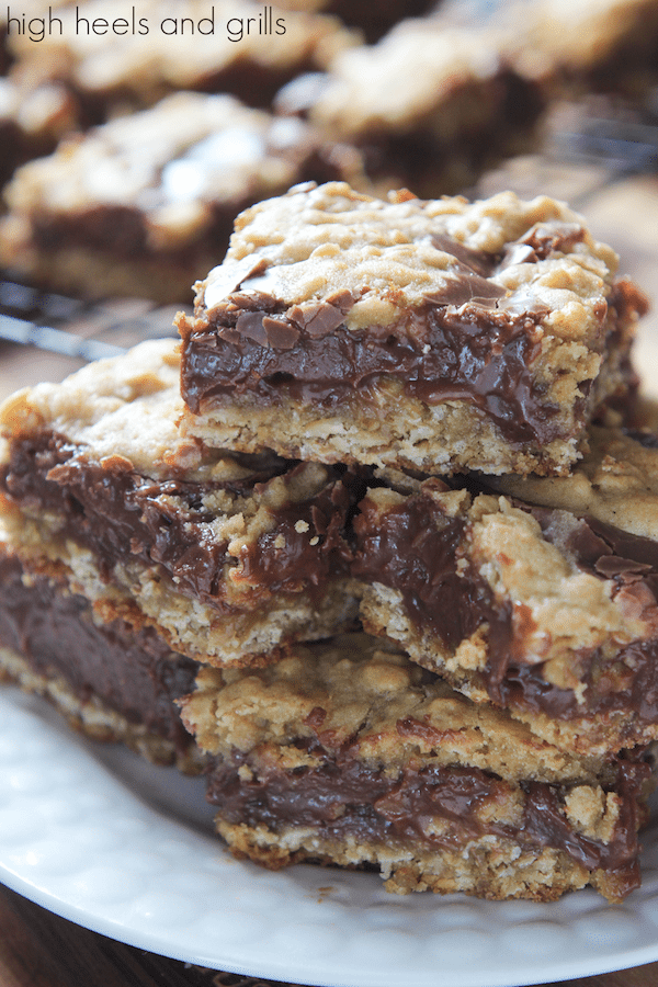 Deep Dish Fudgy Oatmeal Bars High Heels and Grills