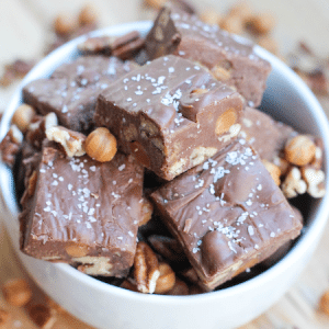 Salted Caramel Turtle Fudge