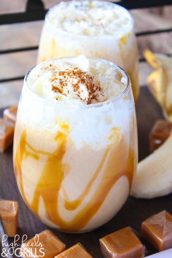 Bananas Foster Frappe - Such a fun and sweet drinkable dessert!