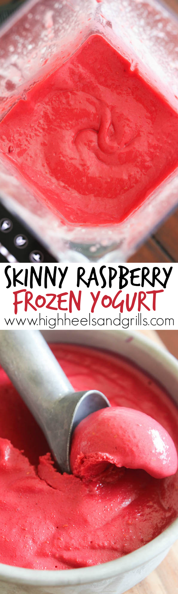 Skinny Raspberry Frozen Yogurt Collage Final