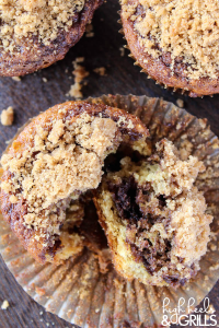 Banana Nutella Streusel Muffins