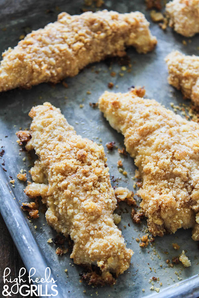 Baked Ritz Garlic Parmesan Chicken Strips - Easy Weekly Dinner Plan #1