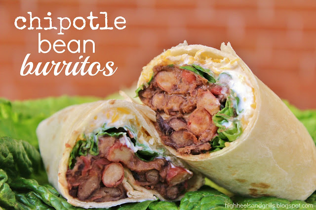 Chipotle Bean Burritos - High Heels and Grills Weekly Dinner Meal Plan #1