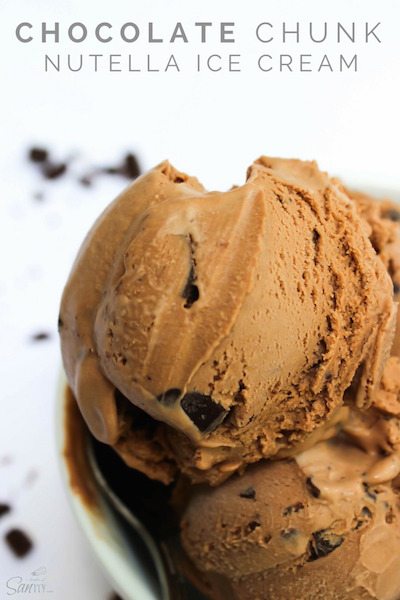 Chocolate Chunk Nutella Ice Cream - Easy Dinner Meal Plan #1