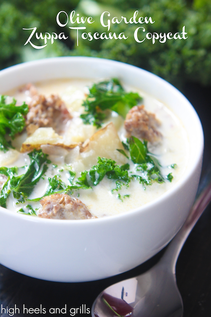 Olive Garden Zuppa Toscana Soup Copycat - High Heels and Grills Weekly Dinner Meal Plan #2