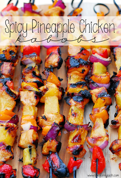 Spicy Pineapple Chicken Kabobs - Easy Dinner Meal Plan #1
