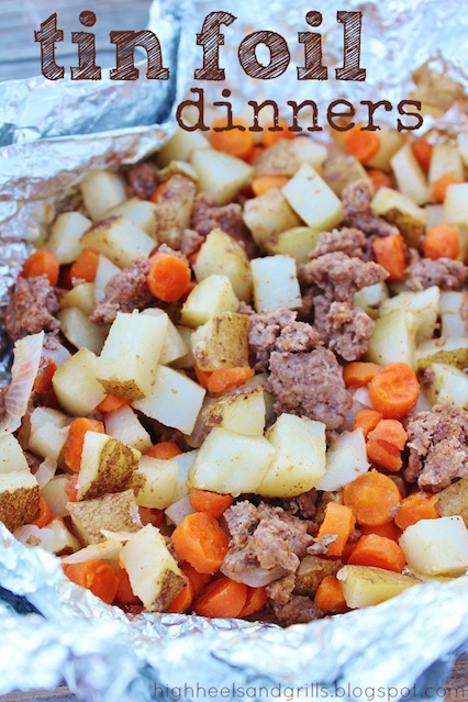 Tin Foil Dinners - High Heels and Grills Weekly Dinner Meal Plan #3