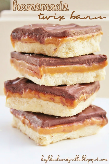 Homemade Twix Bars - High Heels and Grills Weekly Dinner Meal Plan #3