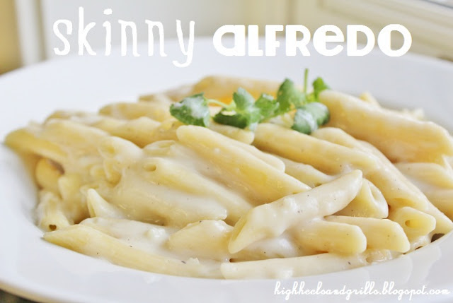 Skinny Alfredo - High Heels and Grills Weekly Dinner Meal Plan #2