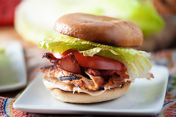 Spicy Chicken BLT Bagels - Easy Dinner Meal Plan #1