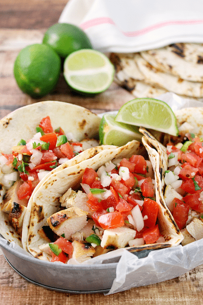 Grilled Chicken Fresco Tacos - Easy Meal Plan Sunday #4