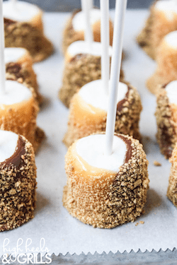 Caramel S'mores Pops