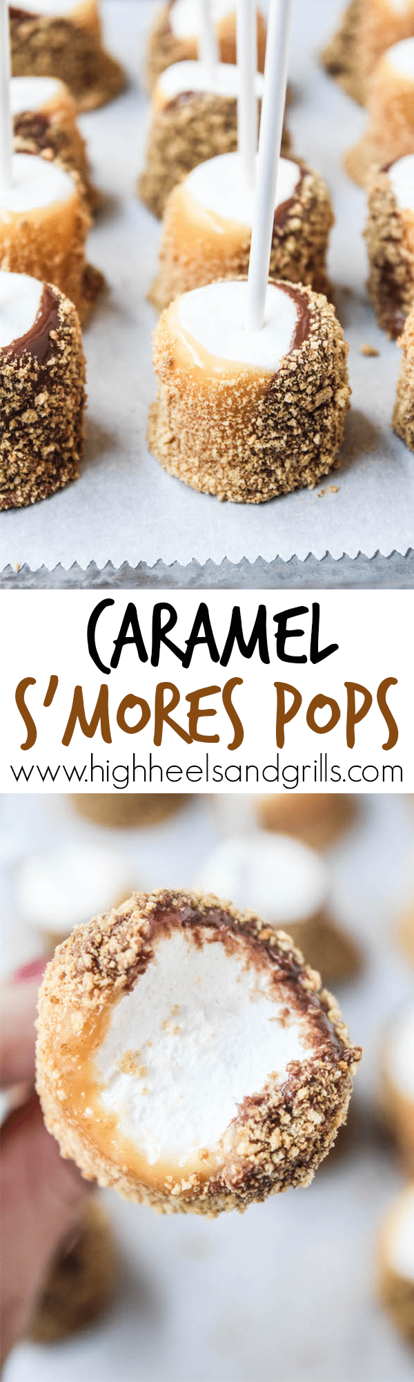 Caramel S'mores Pops - These are so easy to throw together and taste incredible! #LetsMakeSmores #ad