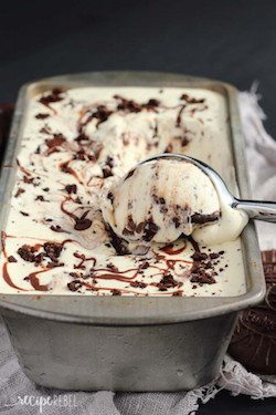 Cookies and Cream with Nutella Swirl Ice Cream - 50 Ice Cream Recipes Roundup