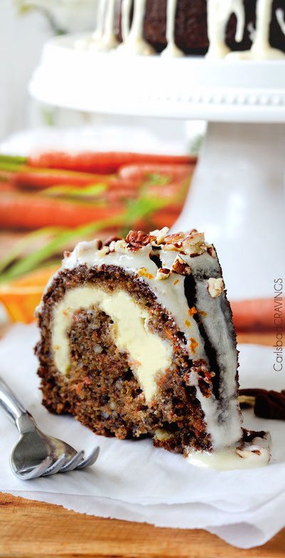 Cream Cheese Stuffed Carrot Cake with Orange Glaze - Easy Meal Plan Sunday #5