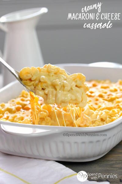 Creamy Macaroni and Cheese Casserole - Easy Sunday Meal Plan #4