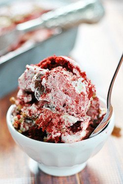 Red Velvet Cheesecake Ice Cream - 50 Ice Cream Recipes Roundup