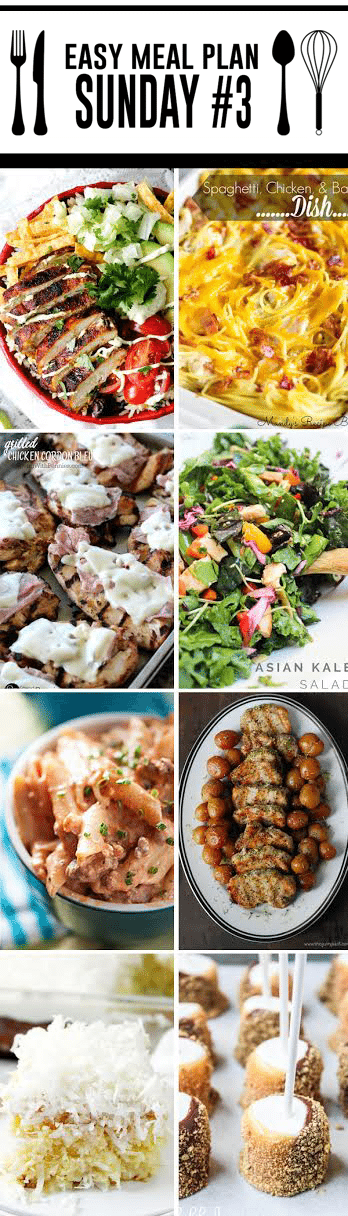 Easy Meal Plan Sunday #3 - 6 dinner and 2 dessert recipes from your favorite bloggers. We are here to make your dinner planning easier, quicker, and tastier! https://www.highheelsandgrills.com/easy-meal-plan-sunday-3/