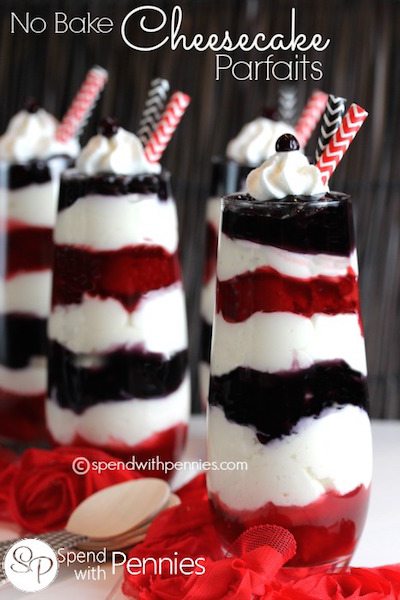 No Bake Cheesecake Parfaits - Easy Meal Plan Sunday #2