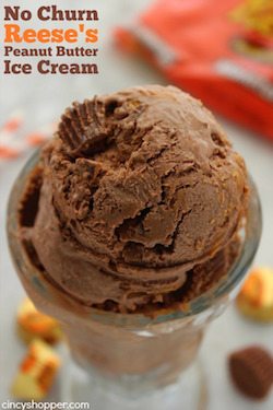 Reese's Peanut Butter Ice Cream - 50 Ice Cream Recipes Roundup