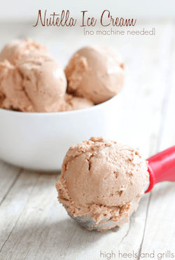 Nutella Ice Cream - 50 Ice Cream Recipes Roundup