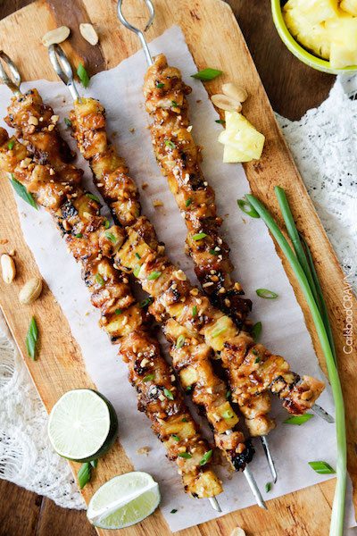 Thai Pineapple Peanut Chicken Satay - Easy Meal Plan Sunday #6