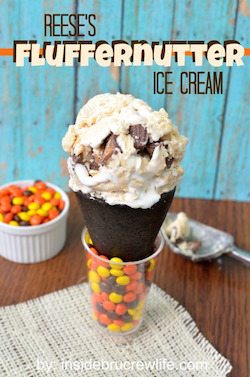 Reese's Fluffernutter Ice Cream - 50 Ice Cream Recipes Roundup