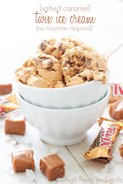 Salted Caramel Twix Ice Cream - 50 Ice Cream Recipes Roundup