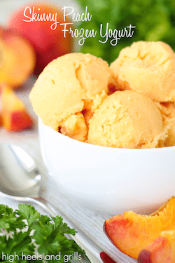 Skinny Peach Frozen Yogurt