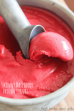 Skinny Raspberry Frozen Yogurt