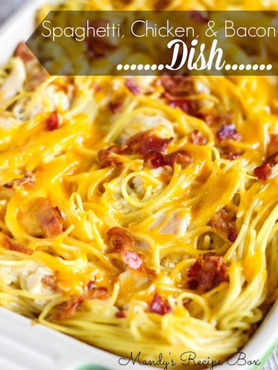 Spaghetti, Chicken and Bacon Dish - Easy Meal Plan Sunday #3