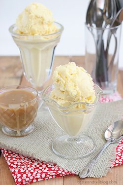 Sweet Corn Ice Cream with Salted Caramel Sauce - 50 Ice Cream Recipes Roundup